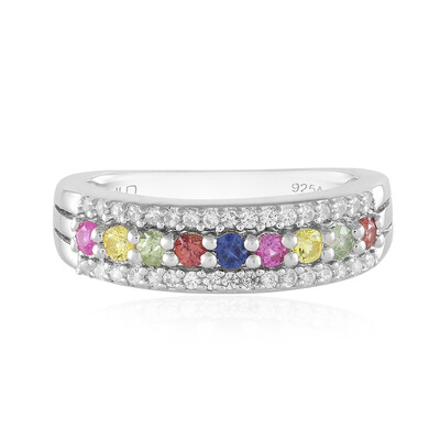 Anello in argento con Zaffiro Rosa