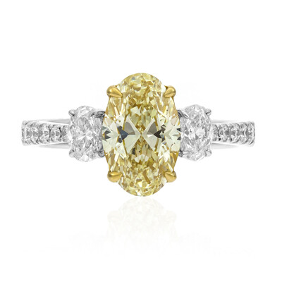 Anillo en oro con Diamante amarillo SI2 (CIRARI)