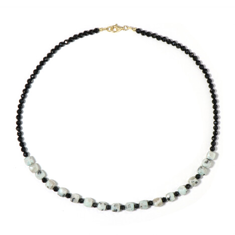 Kiwi Jasper Silver Necklace (Riya)