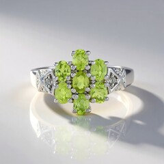 Anello in argento con Peridoto