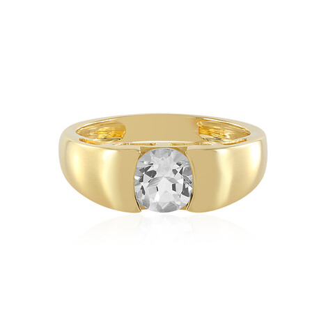 Anillo en plata con Topacio blanco