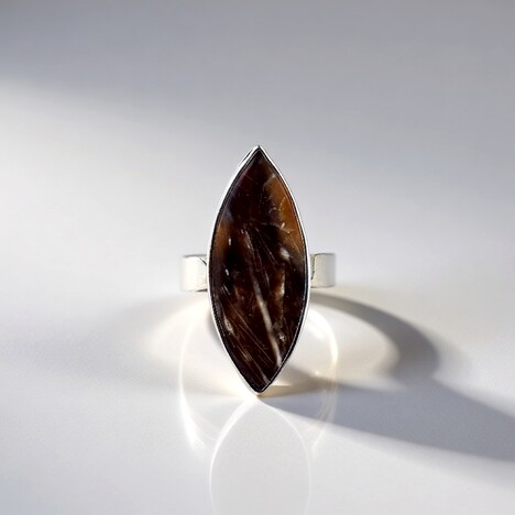Anello in argento con Agata Prairie