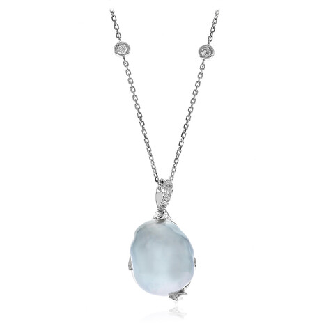 Kasumigaura-Barock-Perlen-Goldhalskette (CIRARI)