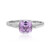 Bague en platine et Kunzite AAA du Brésil