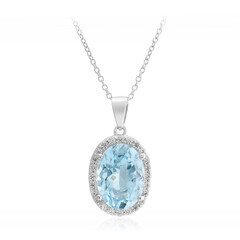 Collana in argento con Topazio Blu Cielo