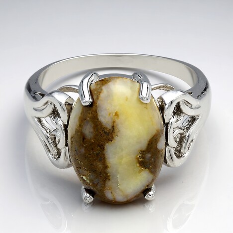 Anello in argento con Quarzo Dinosauro