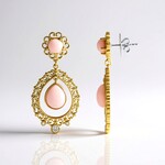 Boucles d'oreilles en argent et Opale rose (Dallas Prince Designs)