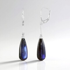 Orecchini in argento con Labradorite (MONOSONO COLLECTION)