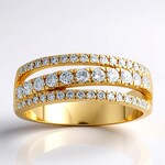 Anello in oro con Diamante SI1 (G) (Annette)