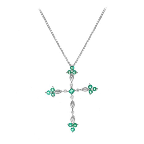 AAA-Sambia-Smaragd-Goldhalskette (CIRARI)