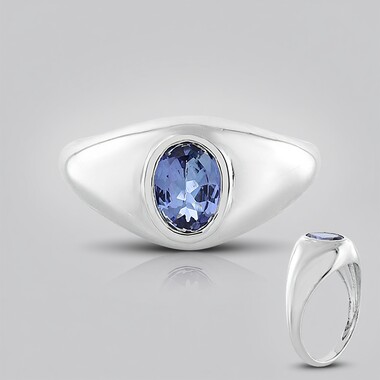 Anillo en platino con Tanzanita (KM by Juwelo)