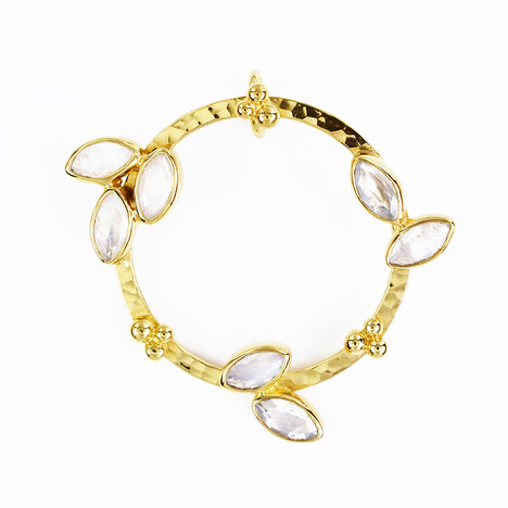 Weißer Labradorit-Silberanhänger