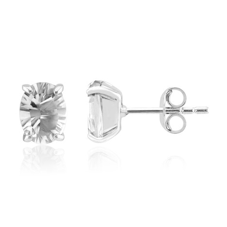 Orecchini in argento con Topazio Bianco