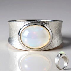 Anello in argento con Opale di Welo