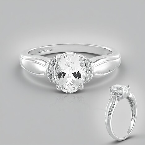 Anello in argento con Danburite