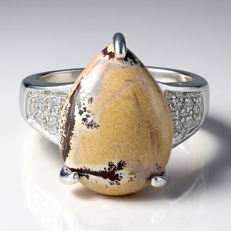 Anello in argento con Diaspro Dentritico Sonora