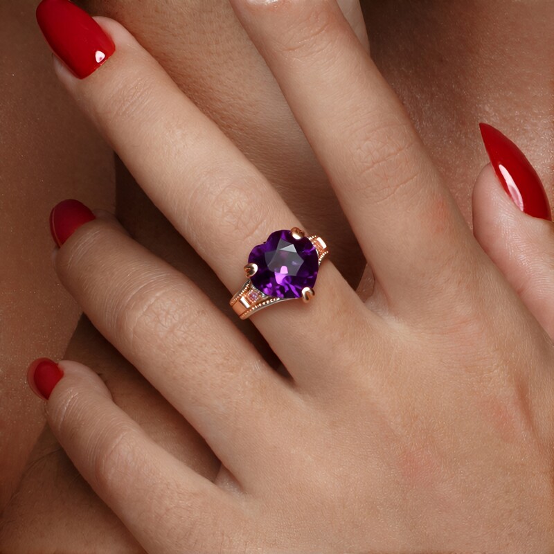 Lavendel-Amethyst-Silberring (Gems en Vogue)