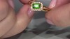 Anillo en plata con Diópsido de Rusia