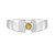 Zilveren ring met een Gele Ceylon saffier