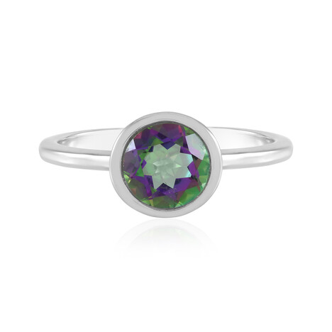 Bague en argent et Topaze Mystique
