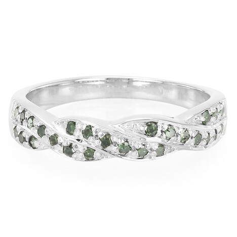 Zilveren ring met Fancy diamanten