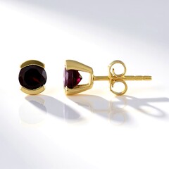 Orecchini in argento con Rodolite Lampone