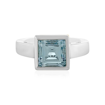 Anello in argento con Topazio Blu Cielo (MONOSONO COLLECTION)
