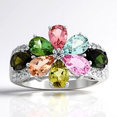 Anillo en plata con Turmalina (de Melo Essence)