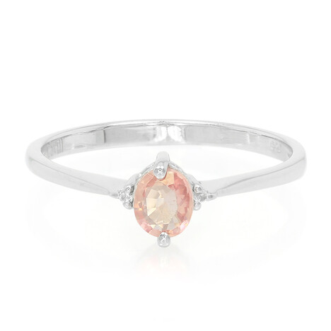 Padparadscha-Saphir-Silberring