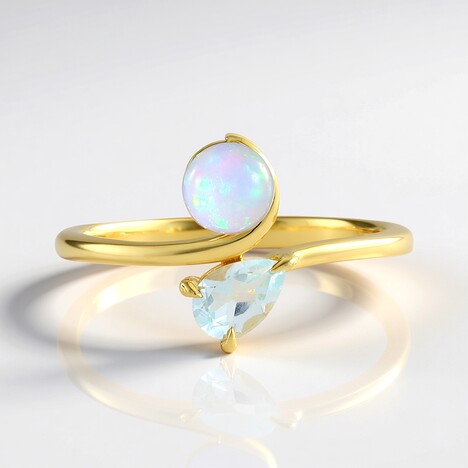 Anello in argento con Opale di Welo (de Melo Essence)