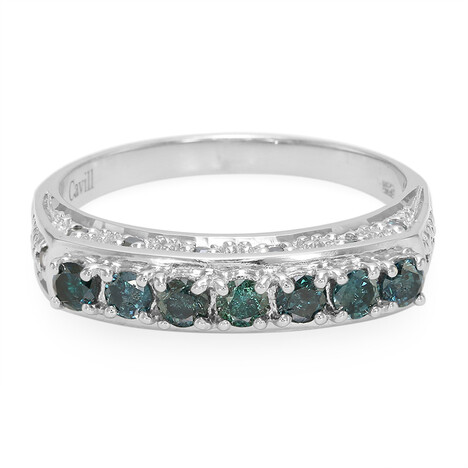 Bague en argent et Diamant fantaisie