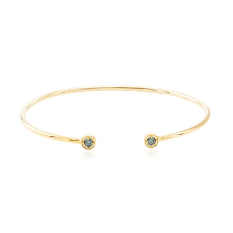 Blauer VS1 Brillant-Silberarmreif