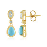 Pendientes en plata con Turquesa bella durmiente