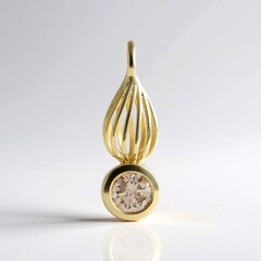 Ciondolo in oro con Diamante Champagne I2 (Ornaments by de Melo)