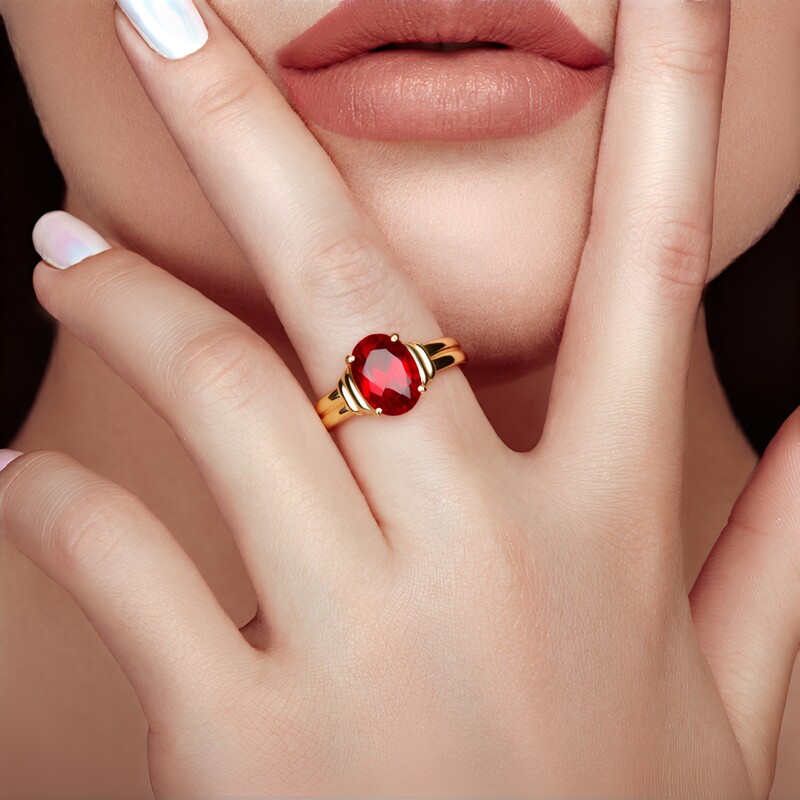 Bague en or et Opale de feu mexicaine AAA