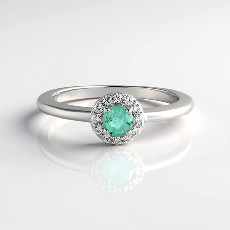 Anello in argento con Smeraldo Russo