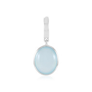 Zilveren hanger met een Blauwe chalcedoon