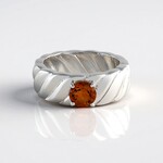 Anello in argento con Citrino Madeira (de Melo Essence)