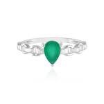Green Onyx Silver Ring