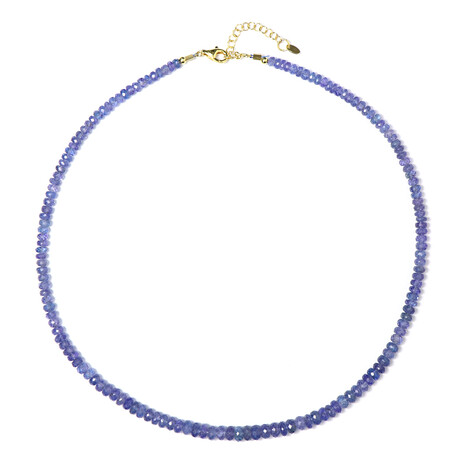 Tansanit-Silberhalskette