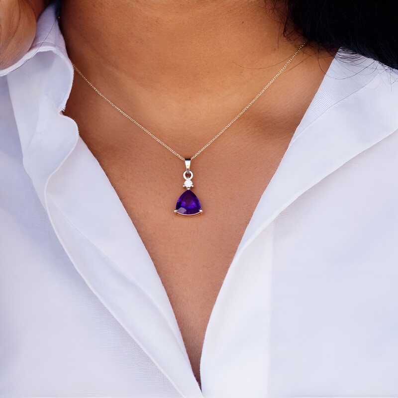 Colgante en plata con Amatista