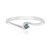 I2 Blue Diamond Silver Ring