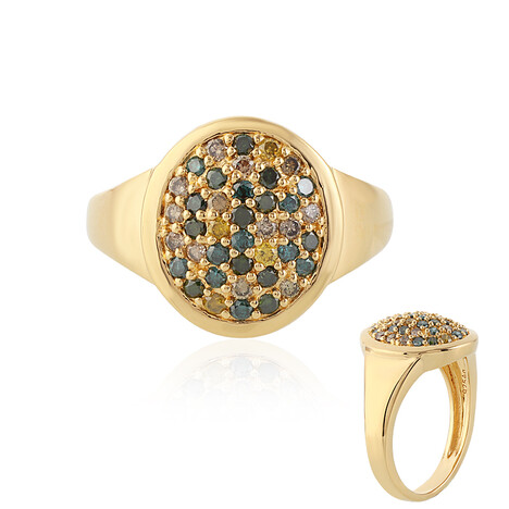 I2 Brillant-Silberring