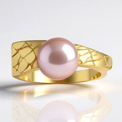 Anello in argento con Perla Ming Porpora (TPC)