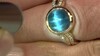 Bague en or et Indigolite Oeil de chat (AMAYANI)