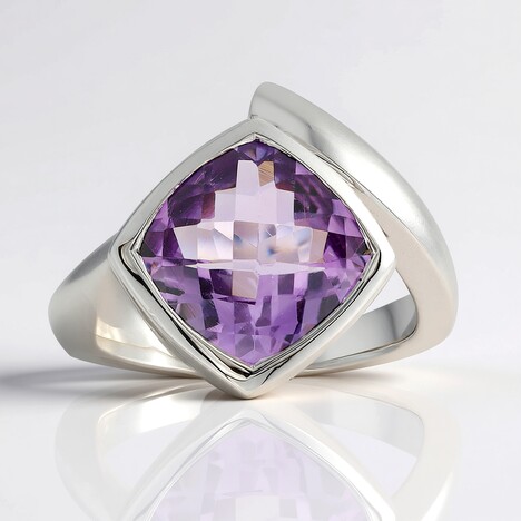 Anello in argento con Ametista (Pallanova)