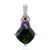 Pendentif en argent et Quartz mystique vert