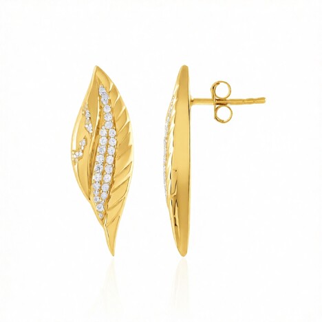 Boucles d'oreilles en argent et Zircon (de Melo Essence)