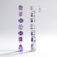 Amethyst-Silberohrringe