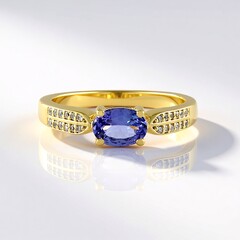 Anello in argento con Tanzanite